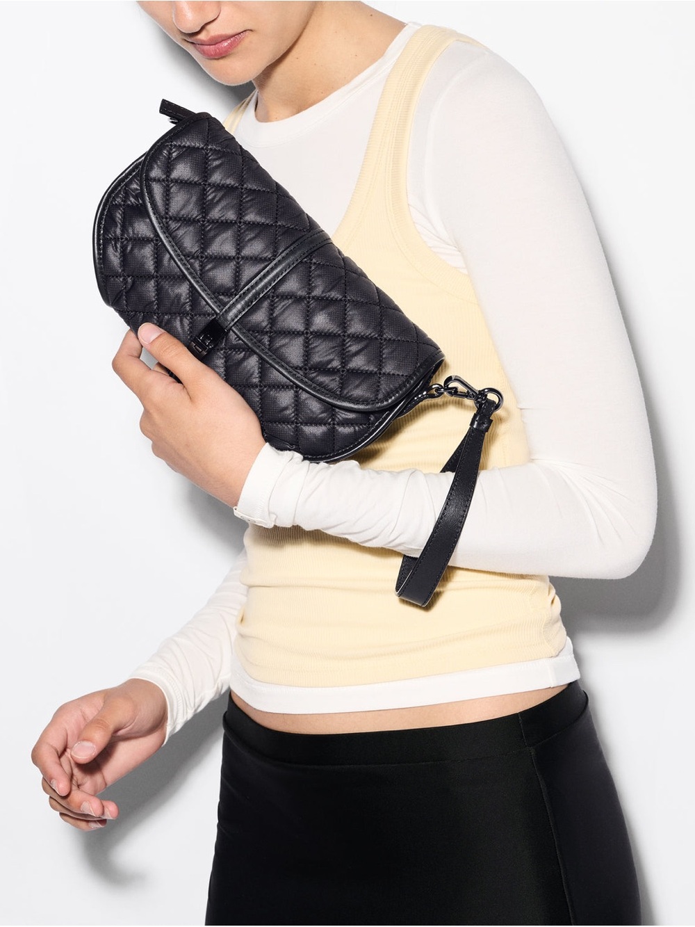 MZ WALLACE Black Small Astor Convertible Clutch